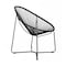 Armen Living Acapulco Indoor Outdoor Steel Papasan Lounge Chair with Black Rope LCACSIBL - alternate 8